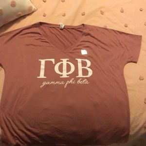 Gamma Phi Beta V neck T-shirt
